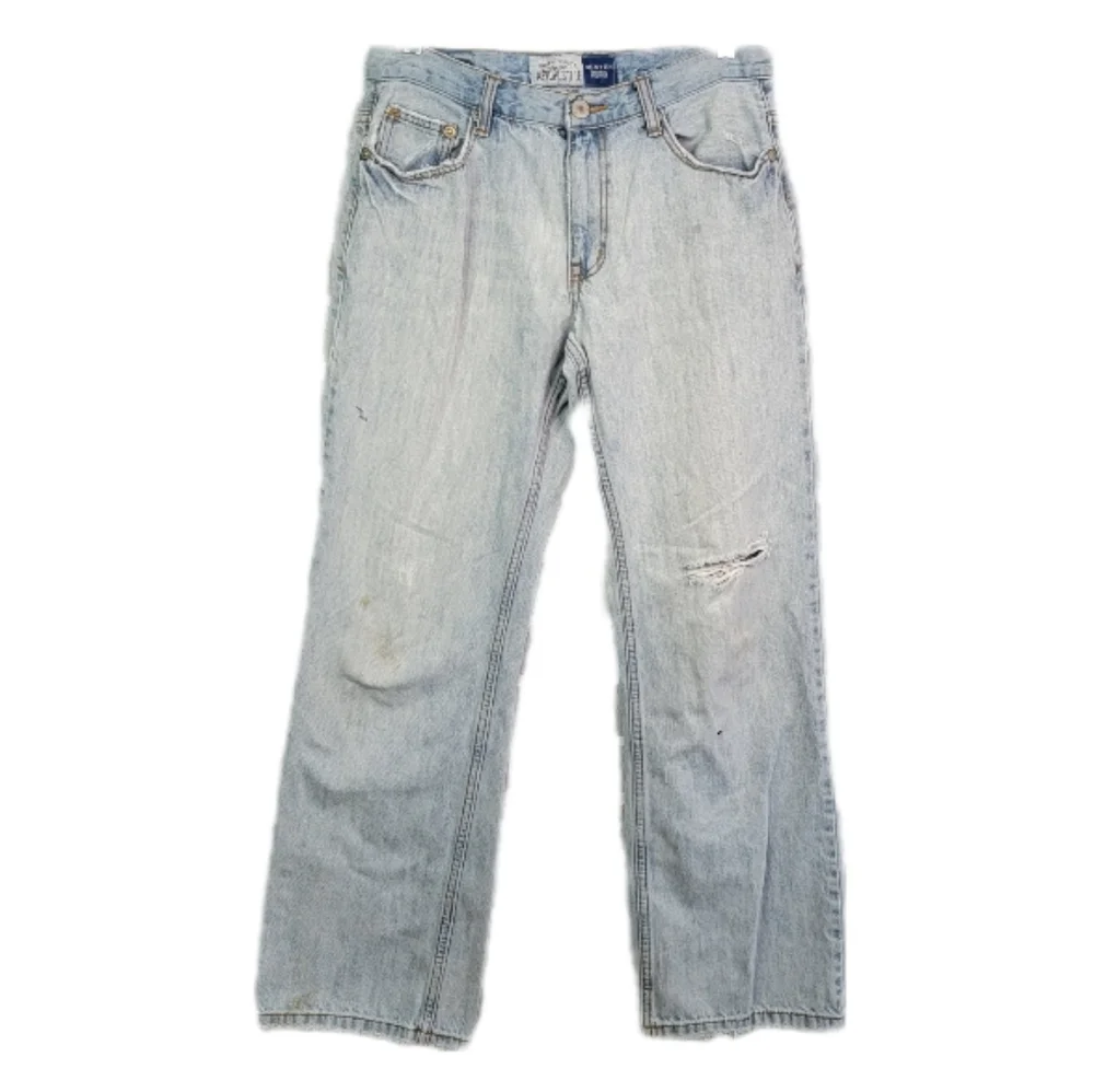 Aeropostale Benton Original Bootcut Wide Leg Thrashed Denim Jeans Men's Size 32 - Picture 1 of 16